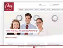 Tablet Screenshot of daz-services.com